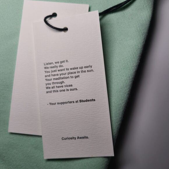 NWT Students Golf Eagle Season Cotton Crewneck Sweater Peabody Green Men's Small - Picture 11 of 11